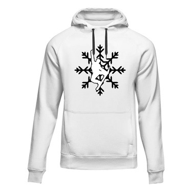 Snowboard Snowflake Adult Fleece Hooded Sweatshirt